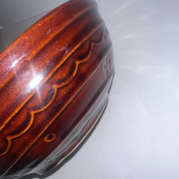 Mar-Crest 10x8" Divided Stoneware Brown Serving Bowl - Picture 7 of 8